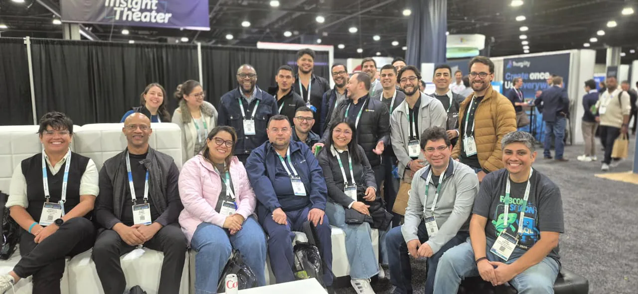 FABCON scene with branded conference atmosphere